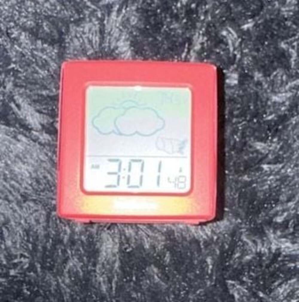 Soft Square LCD Digital Alarm Clock with Weather Forecast and Silicone Protectiv